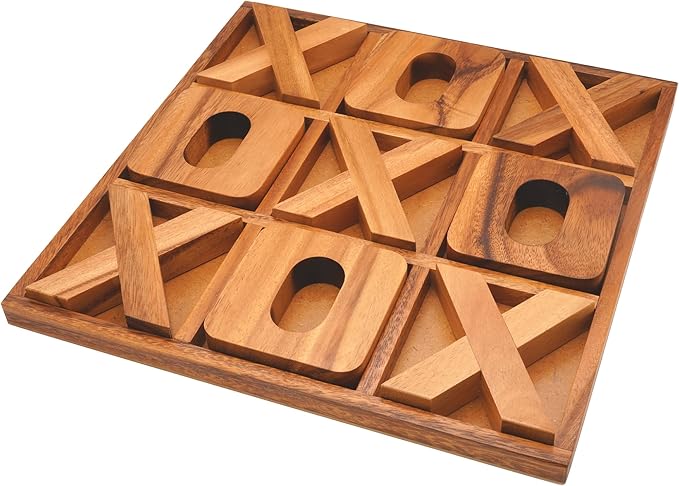 BSIRI Jumbo Tic Tac Toe Board Games Wall Tic Tac Toe for Rustic Home Decor Farmhouse Decor, Patio Decor, Coffee Table Decor, Ideal Outdoor Games, Game Night, Family Games, Unique Gifts for Couples