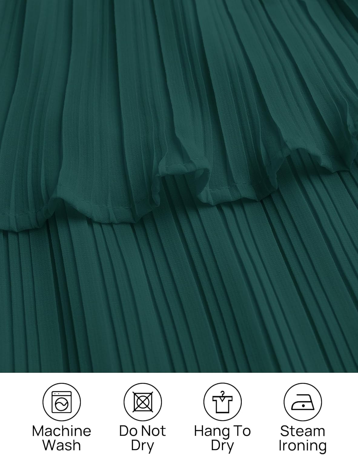 ZESICA Women's 2025 Long Sleeve Crew Neck Ruffle Tiered Layered Chiffon Flowy Swing Long Midi Dress