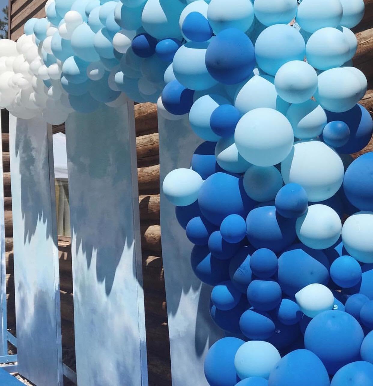 White Blue Light blue Balloons,100 Pack 12 Inch Latex Balloons,for Wedding Birthday Party Baby Shower Christmas Party Decorations