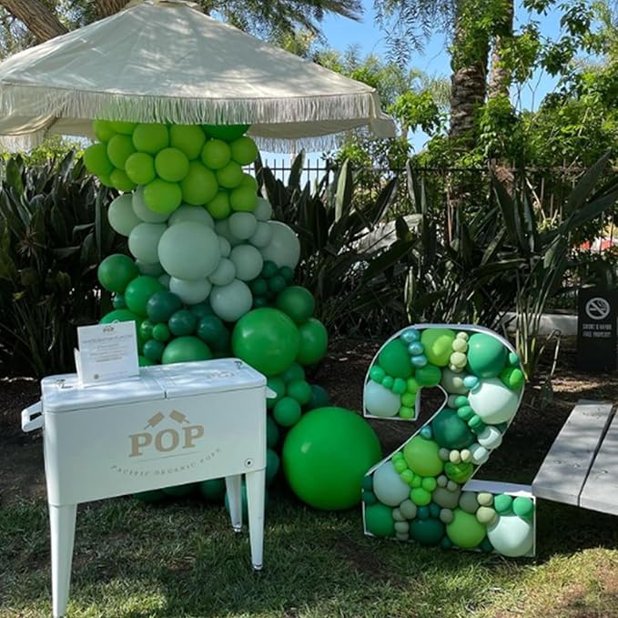 Dark Green Balloons 12 inch, Forest Green Latex Balloon 50pcs Party Balloons for Christmas Jungle Football Tropical Safari Birthday Party Decorations