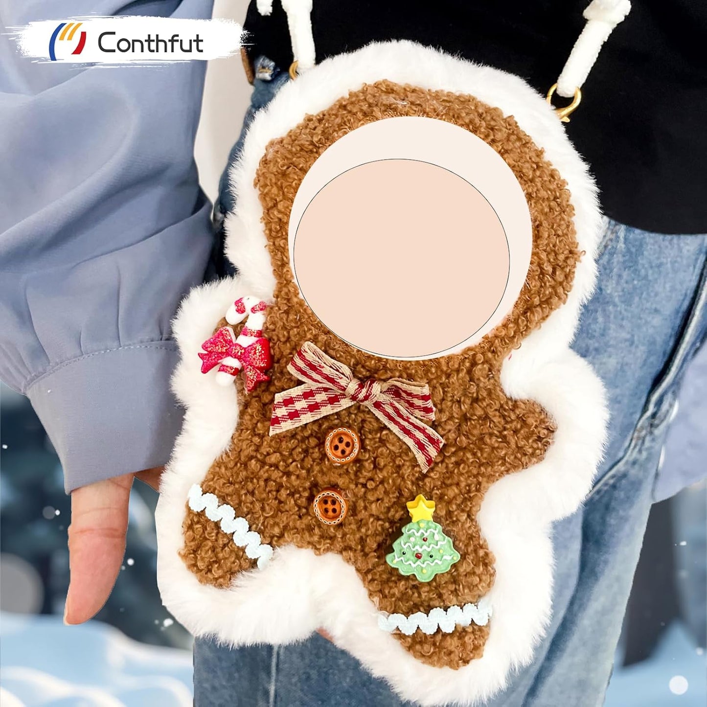 17cm/15cm Doll Clothes,Christmas Bag Outfit Set,Christmas Bag Accessories,Stylish Clothes Set Dress Up (No Doll) (Brown+White)