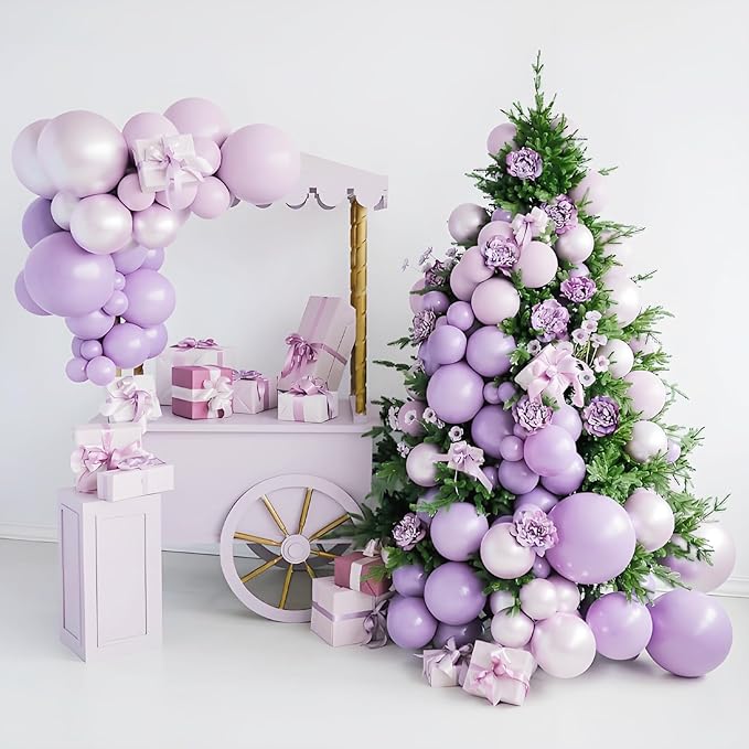 Light Purple Balloons 12 inch, Pastel Purple Latex Balloons 50pcs Party Balloon for Wedding Baby Shower Gender Reveal Birthday Party Decorations