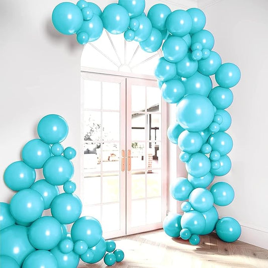 HOUSE OF PARTY Metallic Teal Balloon Garland - Teal Metallic Balloons for Easter Party Decorations, Birthday, Wedding & valentines Decorations