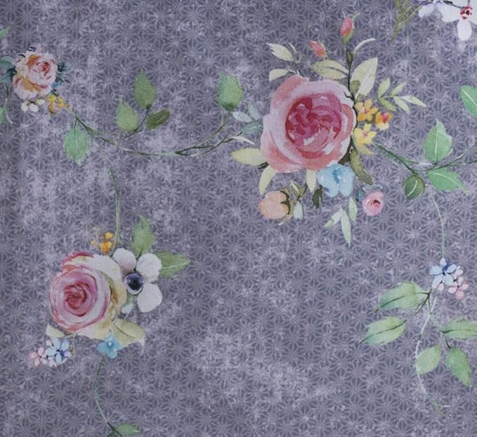 Maison d' Hermine Table Cloth Rectangle Table 100% Cotton 60 x 120 Inches Tablecloth Reusable Decorative for Dining Room Valentines Day Decorations Spring Summer - Sweet Rose Lavender - Country Garden