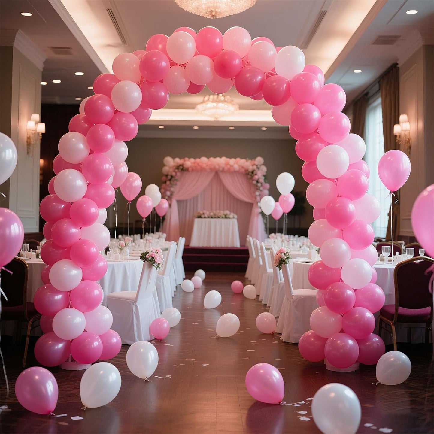 Pink Balloons Light Pink Birthday Decorations 30 Pack 18 inch Round Gender Reveal Ballons for Birthday Wedding Anniversary Baby Shower Gender Reveal Party Decoration