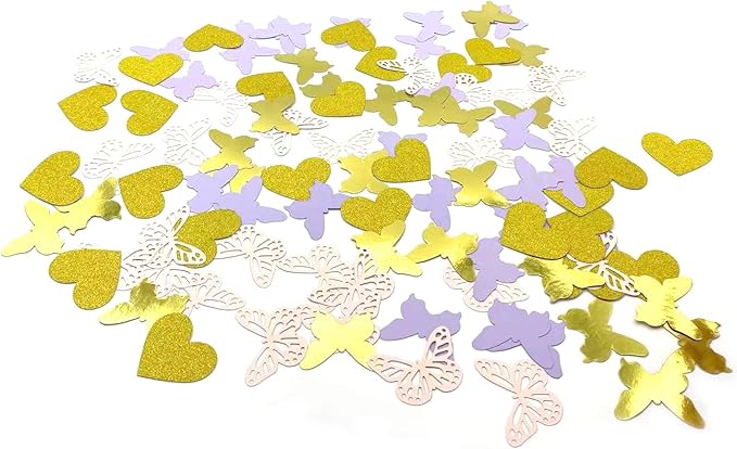 100PCS Butterfly Table Confetti,Butterfly Birthday Decorations for Bridal Shower Baby Shower Wedding Butterfly Party Decor