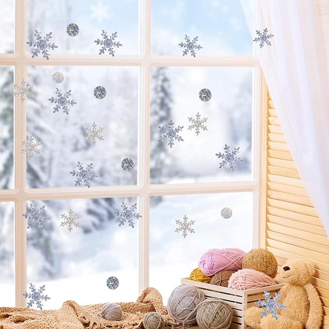 Snowflake Confetti - 300 PCS Glitter Christmas Sequins for Winter Wonderland Party Decorations, Iridescent Snow for Snowflake Decorations