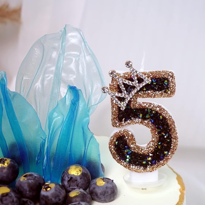 Saododku Birthday Candles for Cake, 0123456789 Number Candles for Birthday Cakes with Sparklers, 3.15" Large Cake Candles for Baby Girl/Boy Birthday, or Wedding Party Decorations(0#)