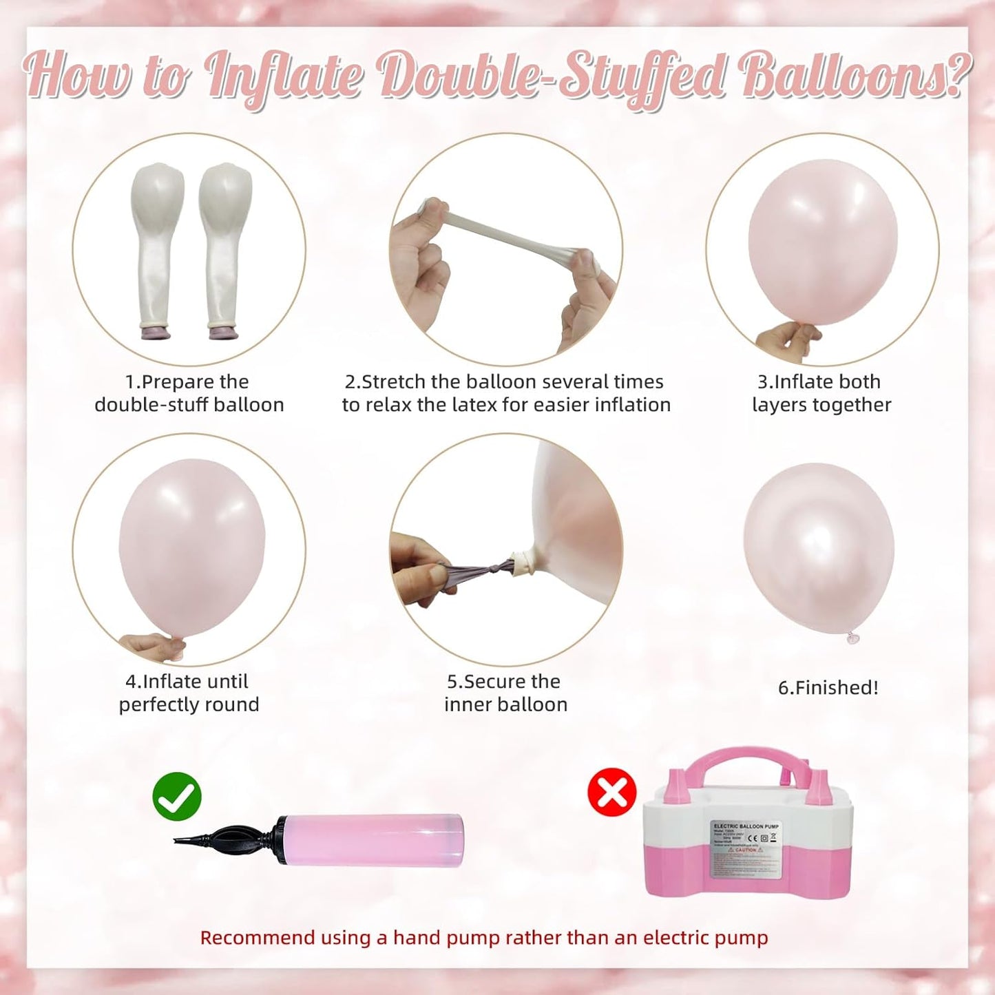 Dusty Pink Balloon Arch Kit,Double Stuffed Pearl White Balloon Garland Kit for Wedding Birthday Baby Shower Gender Reveal Bridal Engagements Decorations