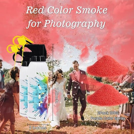 Gender Reveal Fire Extinguisher 2 Pack Red Fog Atmosphere Smog for Baby Reveal Photoshoot Video Props Stage Mister Foggers Red Smoke Gender Reveal Extinguishers for Birthday Wedding Party