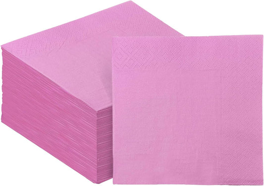 240 Count Dinner disposable Napkins Paper Light Pink Napkin for Cocktail Birthday, Wedding, Party, Lunch, Dessert Napkins(5 * 5inch)