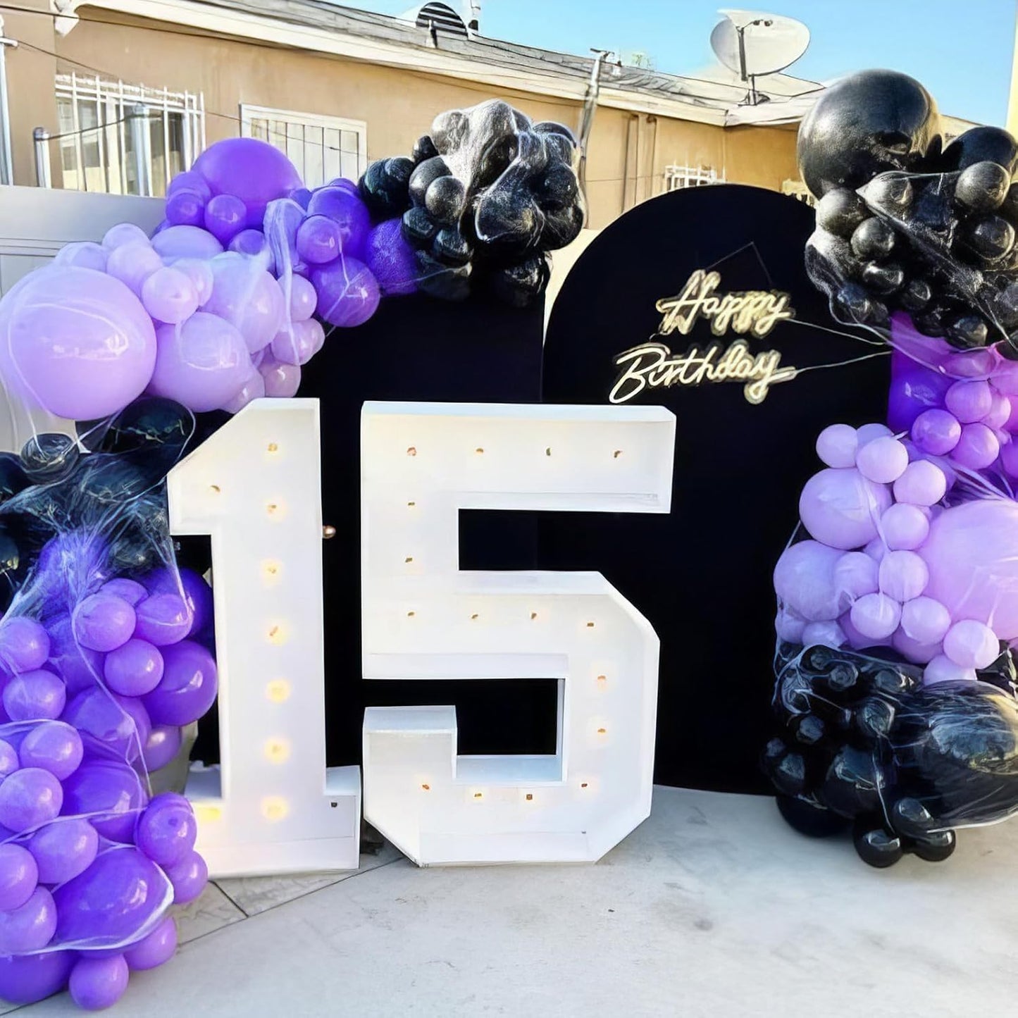 Purple and Black Balloons, Black Purple Balloons Metallic Silver Metallic Purple Balloons, Black Lilac Balloons for Women Girls Birthday Wedding Engagement Graduation Halloween Theme Party Decoration