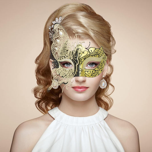 Mysterious Venetian Butterfly Lady Masquerade Halloween Party Mask Evening Prom Ball Mask Bar Costumes Accessory