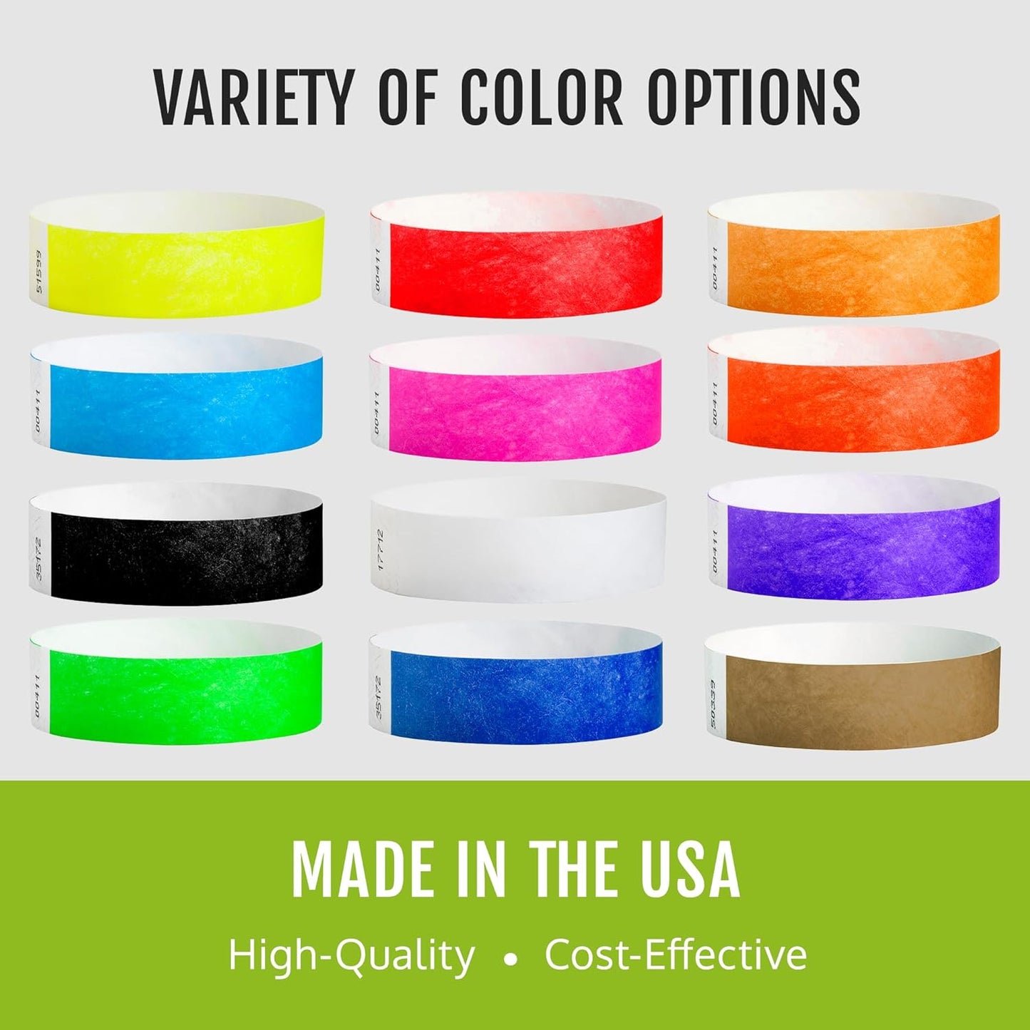 1,200 WristCo Neon Blue Tyvek Wristbands for Events - Tamper-Proof Design & Fluorescent Color Prevent Reuse Premium-Grade Bracelets for Hospital & Medical ID, Party & VIP Identification