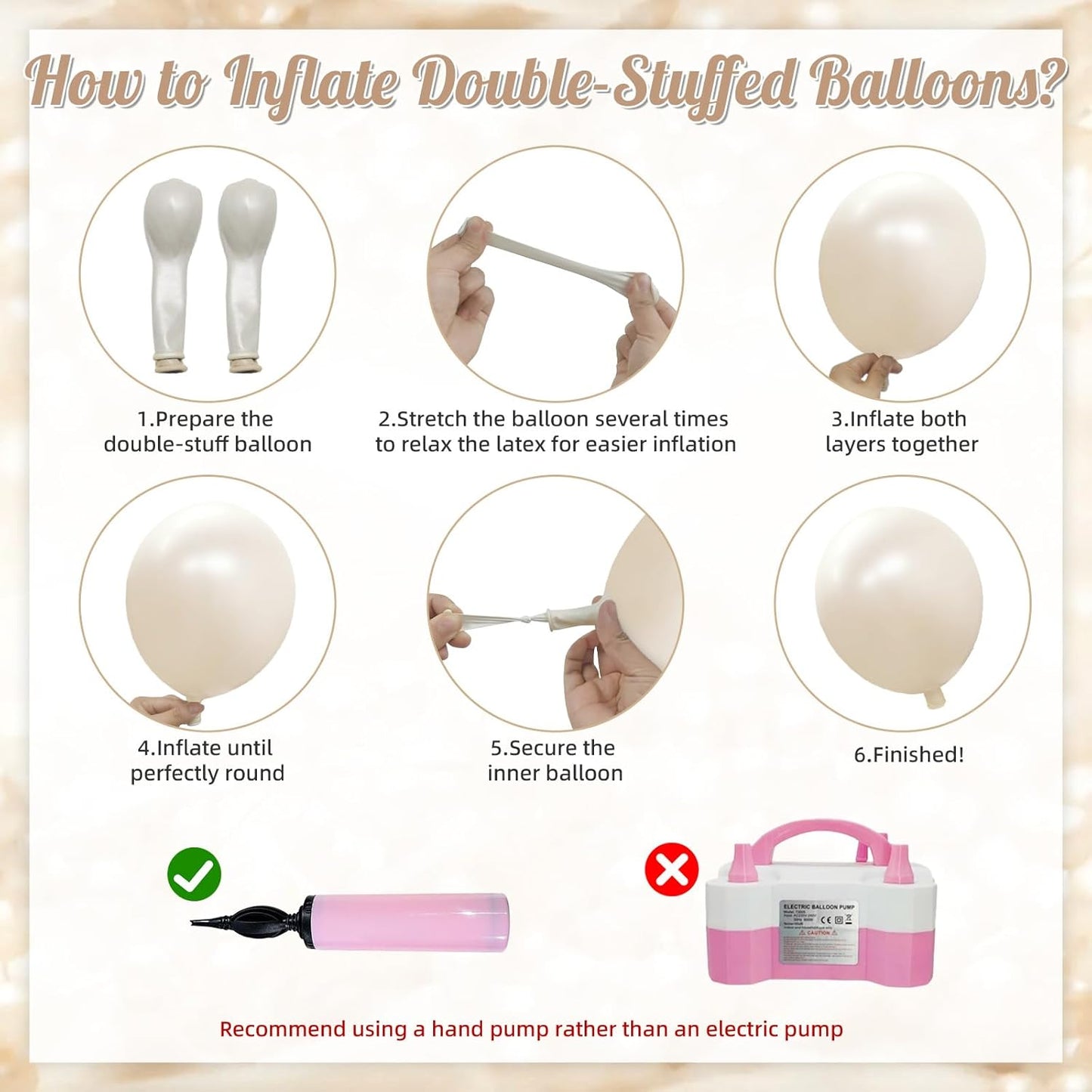 White and Gold Balloon Arch Kit, Double Stuffed Metallic Champagne Gold and White Balloon Garland Kit for Wedding Birthday Baby Shower Gender Reveal Bridal Decorations