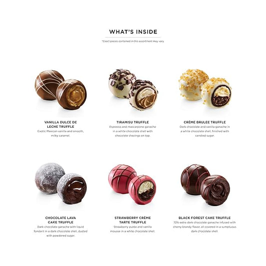 Godiva Assorted Chocolate Truffle Gift Box, Patisserie Dessert Gourmet Candy with Creamy Ganache, Gift Basket for Birthday, Thank You, Anniversary, Congratulations, 24-Piece