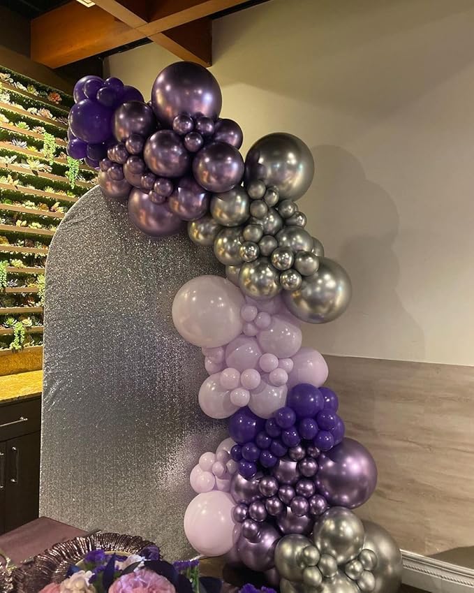 KBZVNAF Dark Purple Latex Party Balloons - 50 Pack 12 inch Helium Matte Purple Balloons for Birthday Wedding Baby Shower Halloween Party Decorations