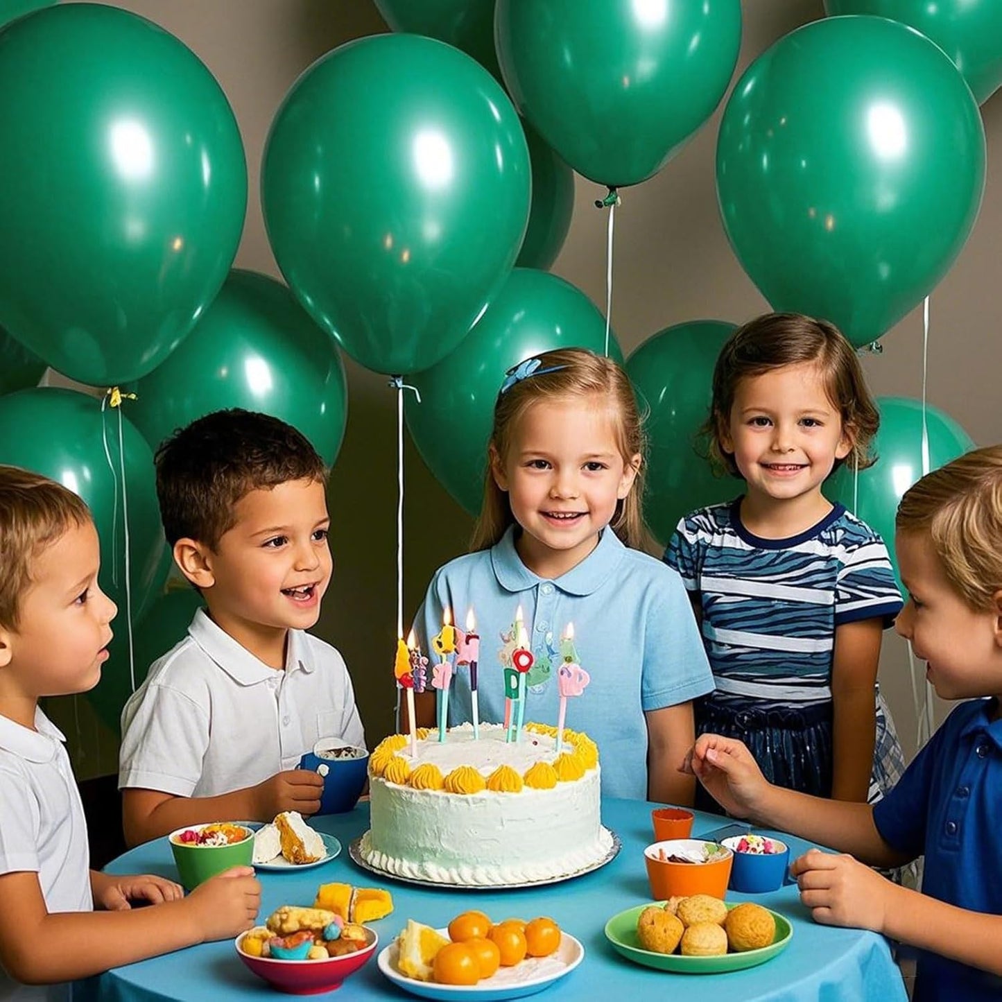 Green Balloons Green Birthday Decorations 100 Pack 12 inch Round Party Balloons for Dark Green Themed Wedding Graduation Anniversary Christmas Birthday Party St Patricks Day Backdrop Decorations
