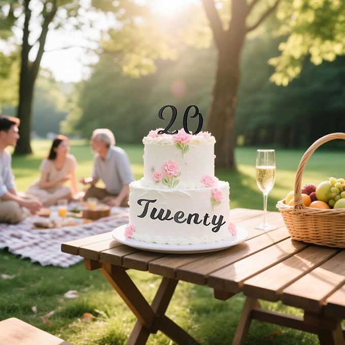 64 Pcs Acrylic Number & Alphabet Cake Toppers - A-Z Letters, 0-9 Numbers, Black - DIY Personalized Name Cupcake Toppers for Weddings, Birthdays, Party Decorations