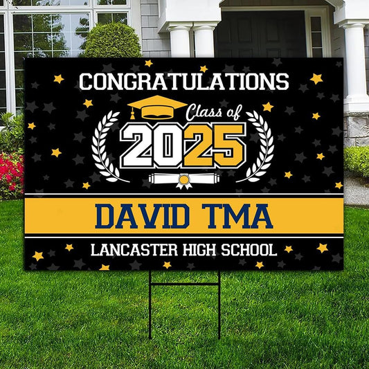 Personalized Graduation Yard Signs, Class of 2025 Sign, Graduation Senior Sign 2025, Graduate Yard Sign, Graduation Decorations Sign, High School Grad, College Graduation Sign #4