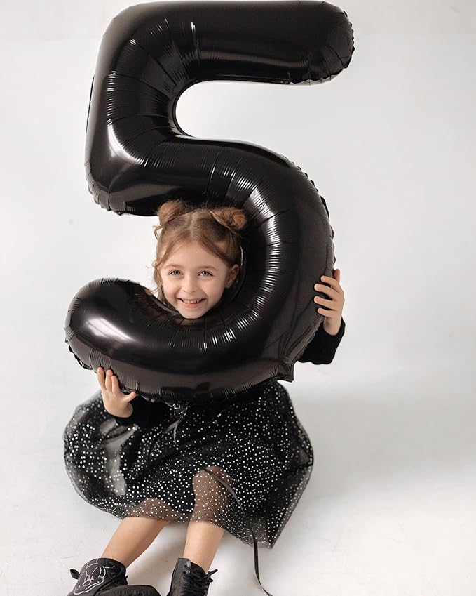 Black Number 18 Balloon 40 Inch, 18th Birthday Party Decorations for Children, Giant 18 Foil Balloon for Party Supplies