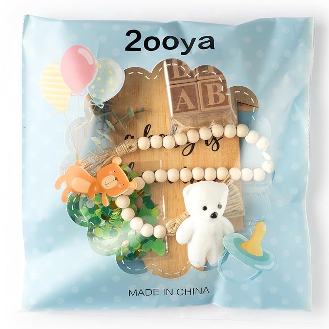 12Pcs Pregnancy Announcement Set Pregnancy Reveal Ideas Include Wooden Sign Beads Garland Wood Blocks Eucalyptus Leaves and Bear Coming Soon Baby Announcement Props for Grandparents Dad Husband Family