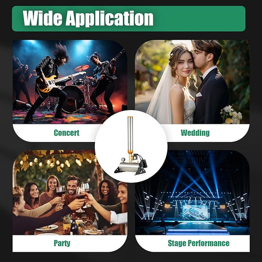 Pattosaey 2-Pack Confetti Cannon Machine with Controller Control, 150W Motor, IP65 Waterproof, Adjustable Angle Spray up to 50ft for Weddings, Parties, Stage Performances, Compressor Not Included