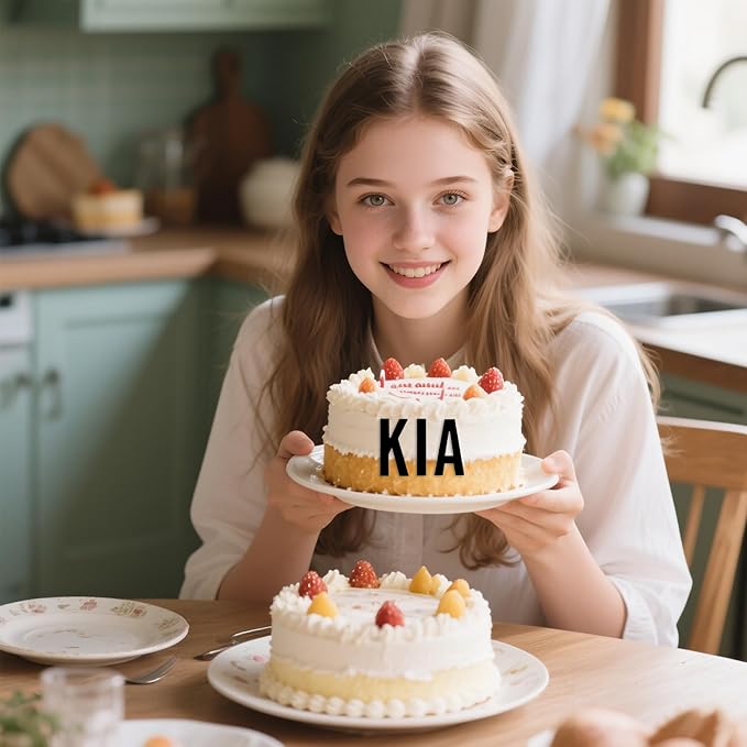 Matte Black Acrylic A-Z Alphabet Cake Toppers - Bold Personalized Letter Decorations for Modern Parties, Birthdays & Events - Durable & Versatile Dessert Accents
