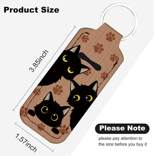 Cute Chapstick Holder Keychain,Lipstick Neoprene Clip-on Lip Balm Holder for Woman