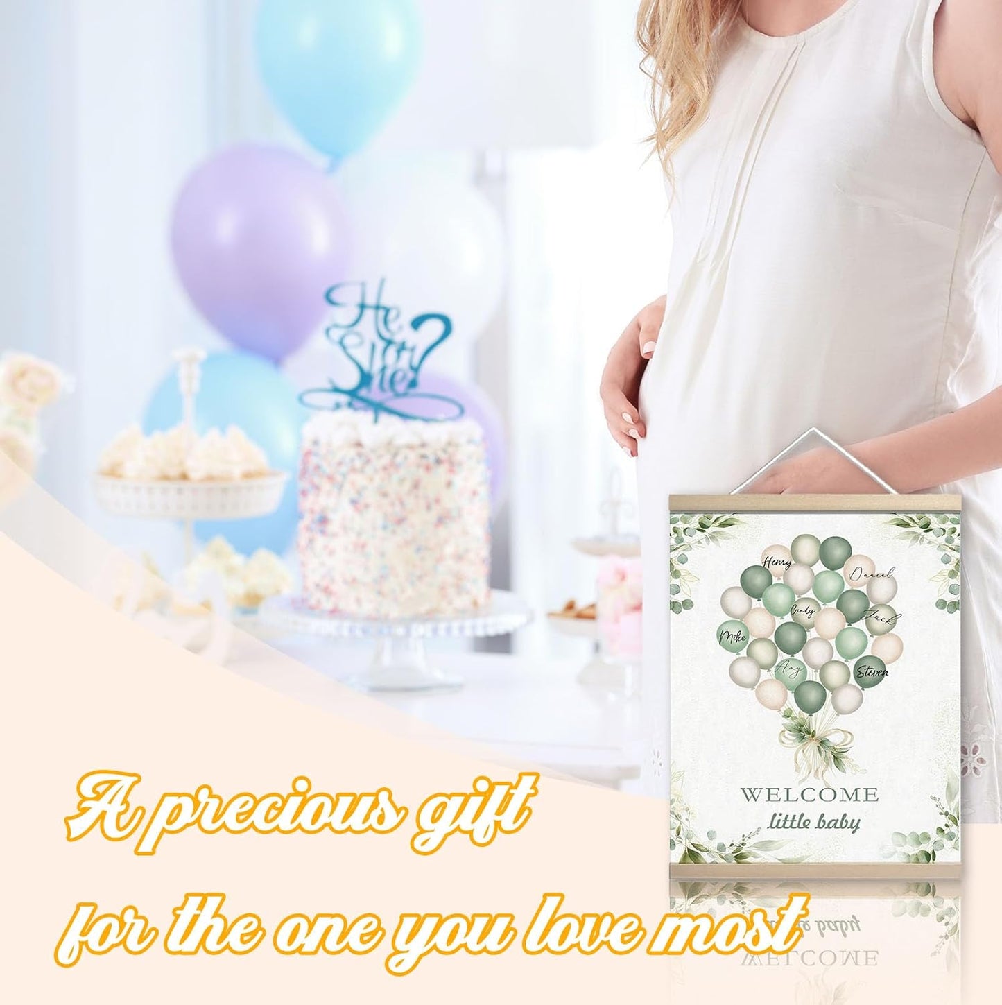 Baby Shower Decorations, Guest Book for Guests to Sign, Baby Shower Games Woodland Birthday Supplies Party Decorations Gender Neutral
