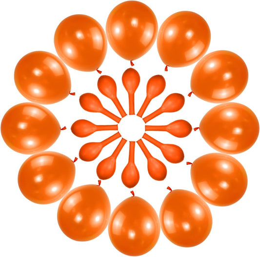 120 Pack Pearl Orange Balloons, Bright 12 inch Royal Orange Latex Party Balloons for Birthday Wedding Baby Shower Halloween.