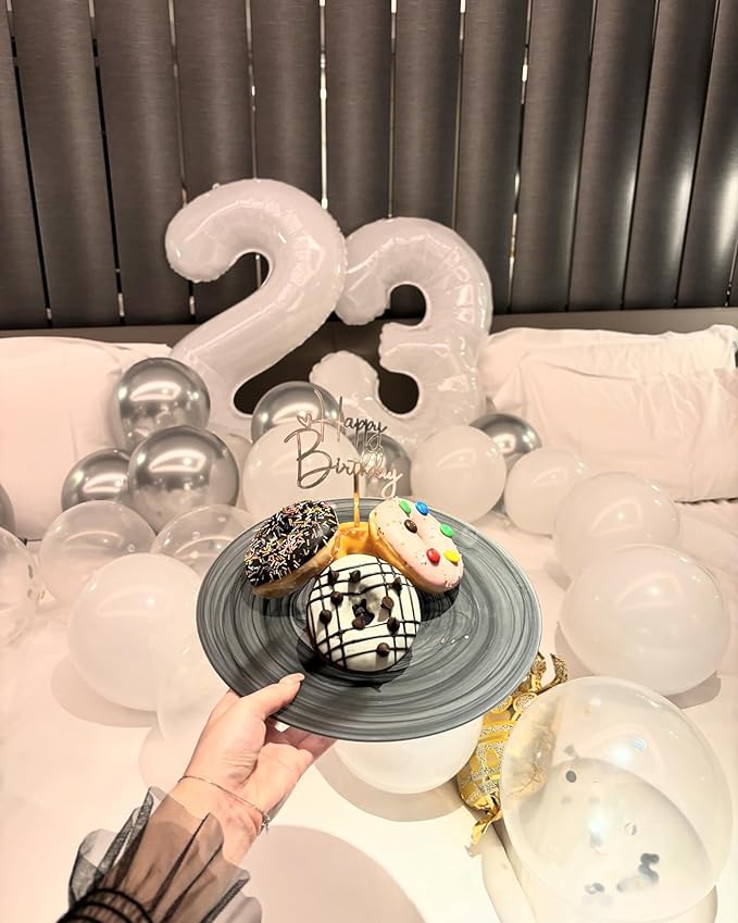 White Number 13 Balloon 40 inch, 13 Number Balloons, 13th White Birthday Decorations for Girls Boys 13 Year Old Party Supplies