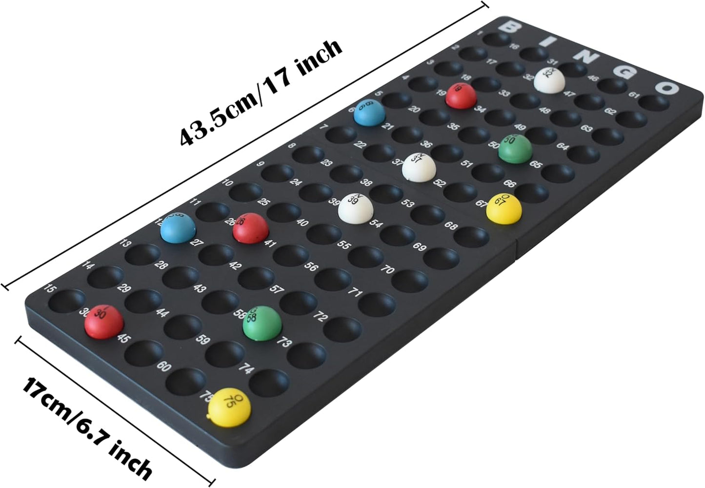 Yuanhe Jumbo Bingo Game Set - 11" Metal Round Cage, 75 Colored Balls, 100 Bingo Cards, 500 Mixed Chips and Master Board for Large Groups, Parties
