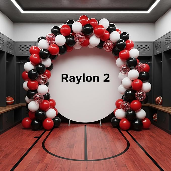Red and Black Balloons - 60PCS 12 Inch White Pearl,Red,Black,Red Black Metallic Confetti Balloons for Birthday, Wedding, Graduation, Baby Shower, Engagement Party Decorations