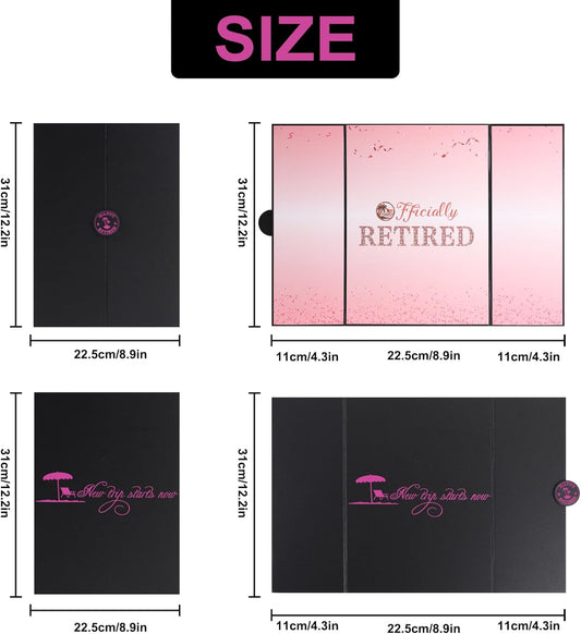 Pink Retirement Party Decorations Large retirement Card Signing Happy Retired Guest Book Creative Retirement Card For Men Women