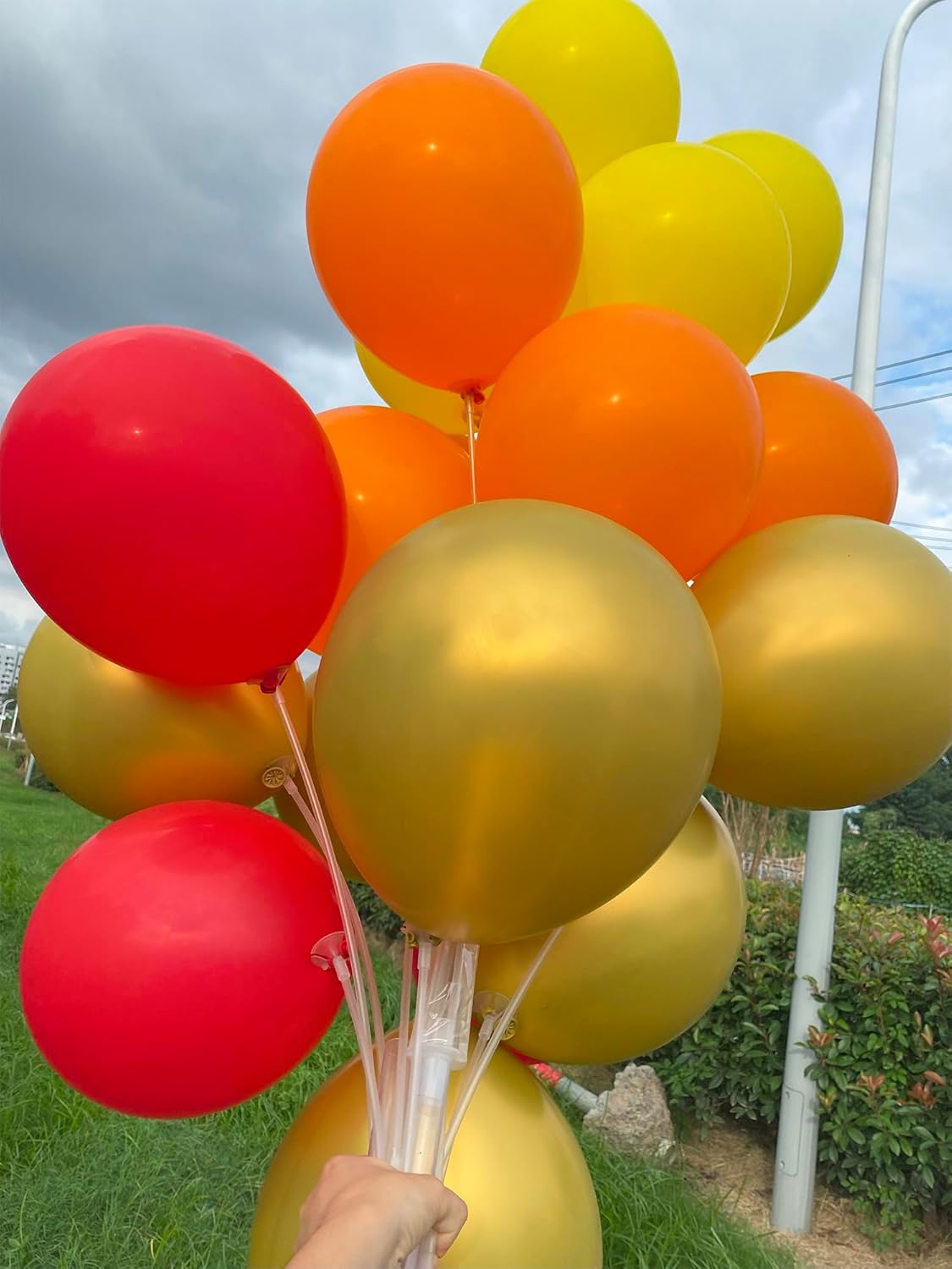 Yellow Orange Gold Balloons 60 Pack – 12 Inch Latex Balloons for Thanksgiving, Halloween, Fall Birthday & Baby Shower Party Decorations
