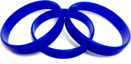 TheAwristocrat 1 Dozen (12) Multi-Pack Blank Rubber Wristbands Silicone Bracelets - Select from a Variety of Colors