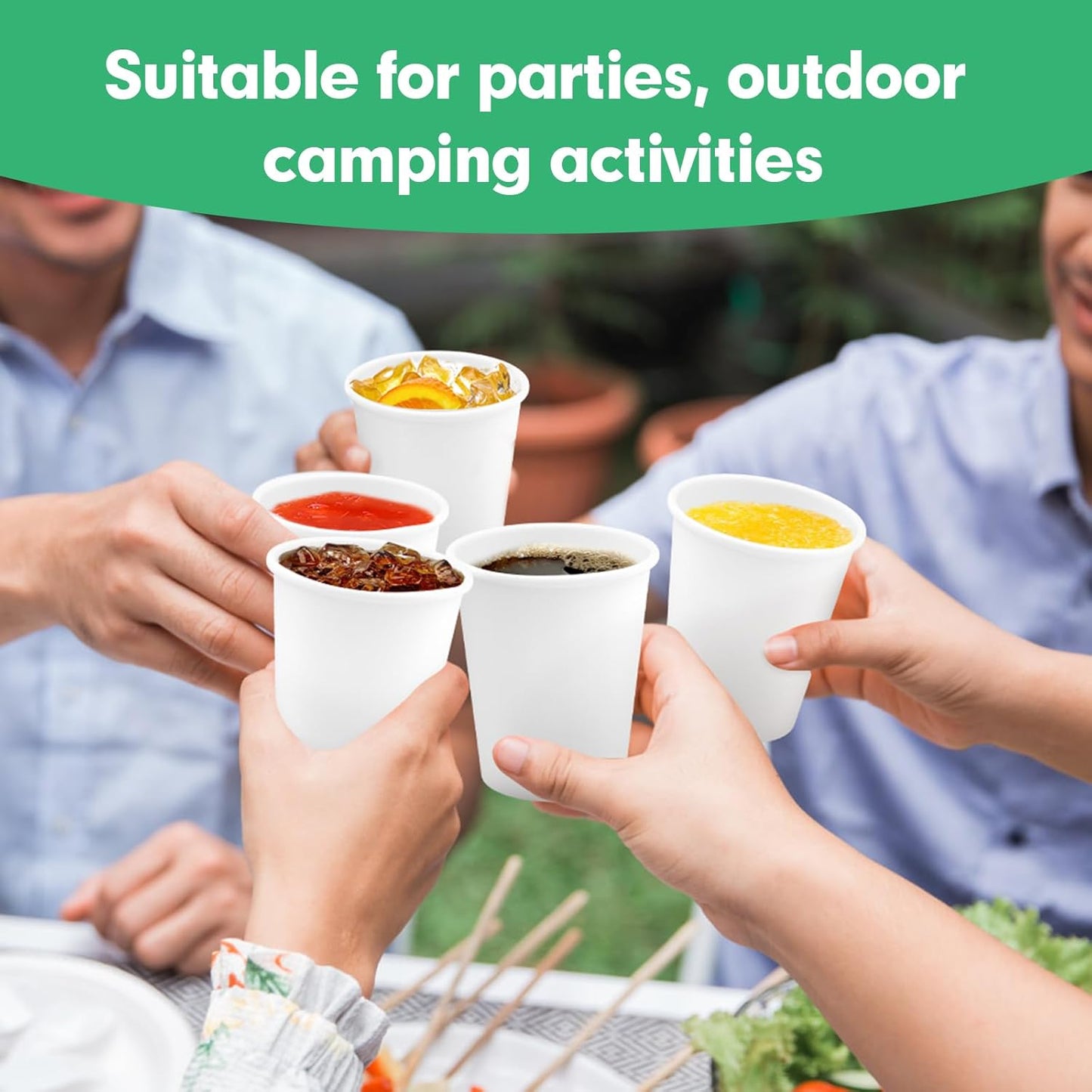 12 oz Paper Cups, 300 Pack 12oz Disposable Paper Coffee Cups, Coffee Cups 12 oz for Cold and Hot Drinks, White Paper Drinking Cups for Parties, Picnic, Cafes, Bistros and Events