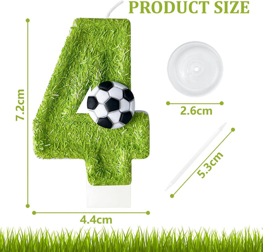 Birthday Candles Numbers,Soccer Birthday Decorations,Suitable for Girl and boy Cake Toppers, Wedding Cakes, Anniversaries, Party Celebrations, Birthday Decorations (Number 14)