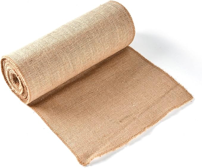 Burlap Table Runners- {14inx10yards}- Burlap Cloth Roll Used for Dining Runners, Crafts, Dresser Cover & Sackcloth - Natural Jute Runner Suitable for Event Decor, Thanksgiving Table & Weddings