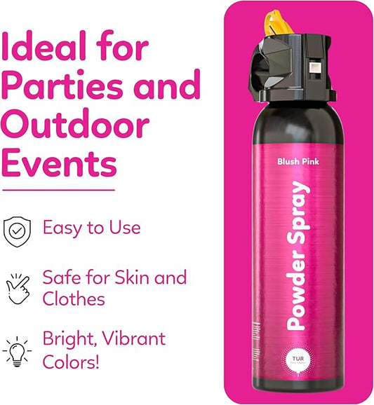 Pink Powder Spray Gender Reveal Biodegradable| Launches 25ft | 10 Second Spray | Holi Color Decorations for Photoshoots, Festivals, Celebrations | TUR Party Supplies