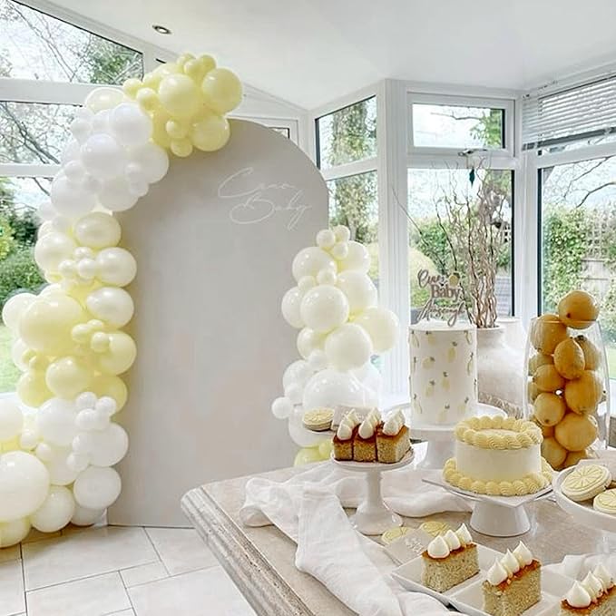 PartyWoo Beige Balloons 140pcs Different Sizes of 18 12 10 5 Inch Cream Ivory Balloon Arch Kit Garland for Wedding Bridal Graduation Baby Shower Easter Birthday Tea Boho Party Decorations White-Q08