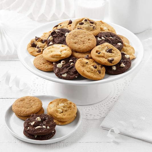 Mrs. Fields 126 Nibblers Bite-Sized Cookies Basket - Assorted with 126 Nibblers Bite-Sized Cookies in our 5 Classic Cookie Flavors