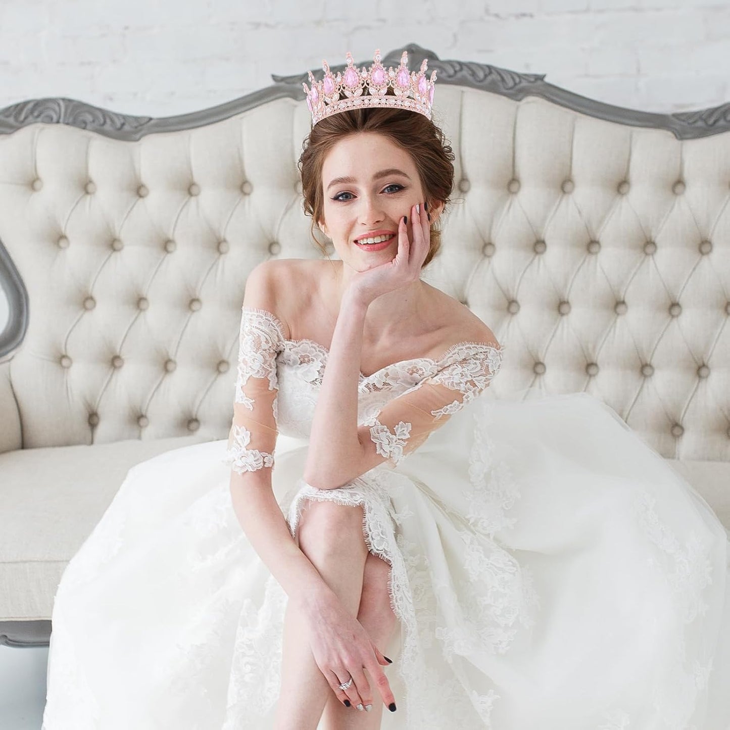 Queen Crown for Women Crystal Tiara for Girl Rhinestone Wedding Headband for Bride Hair Accessories for Costume Birthday Party Prom Gifts