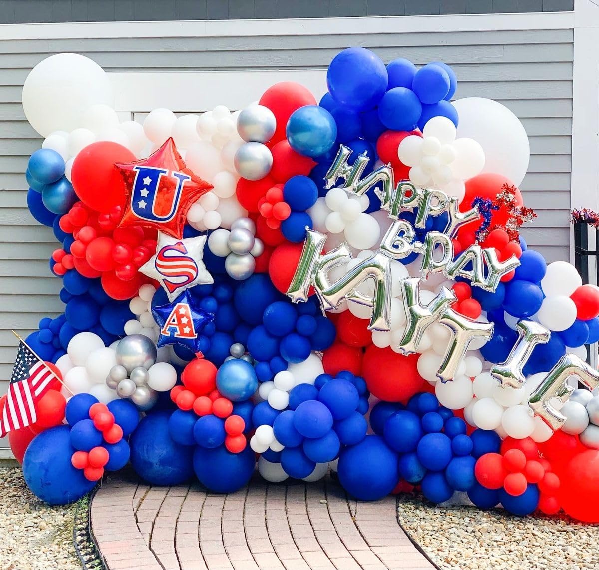 Red White Blue Balloons, 66pack 12inch Macaron Latex Party Balloons for Birthday Graduation 4th of July Independence Day Anniversary New Year Holiday Party Decorations