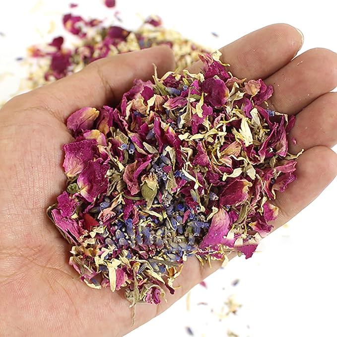 Party Confetti Natural Dried Flower Petals, 12 Packs Biodegradable Confetti Real Rose Petals for Wedding and Party Decoration