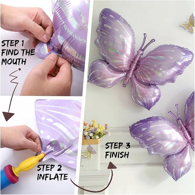 Mothers Day Decoration,160Pcs Pastel Purple Yellow Balloon Garland Arch Kit,with Butterfly,Teapot,Happy Mother's Day Foil Balloons,for Mother's Day Mom Birthday Garden Tea Party Decorations