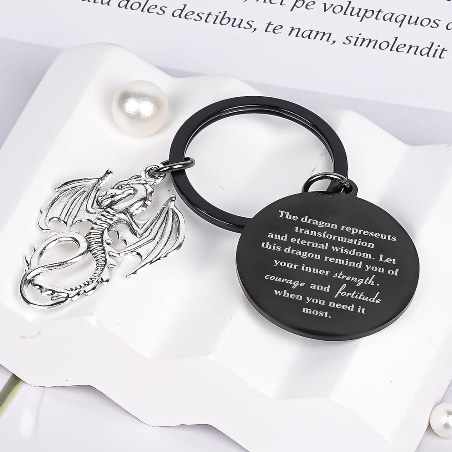 Inspirational Gifts Motivational Keychains - Elephant Dragon Flamingo Encouragement Uplifting Gift for Men Women Christmas