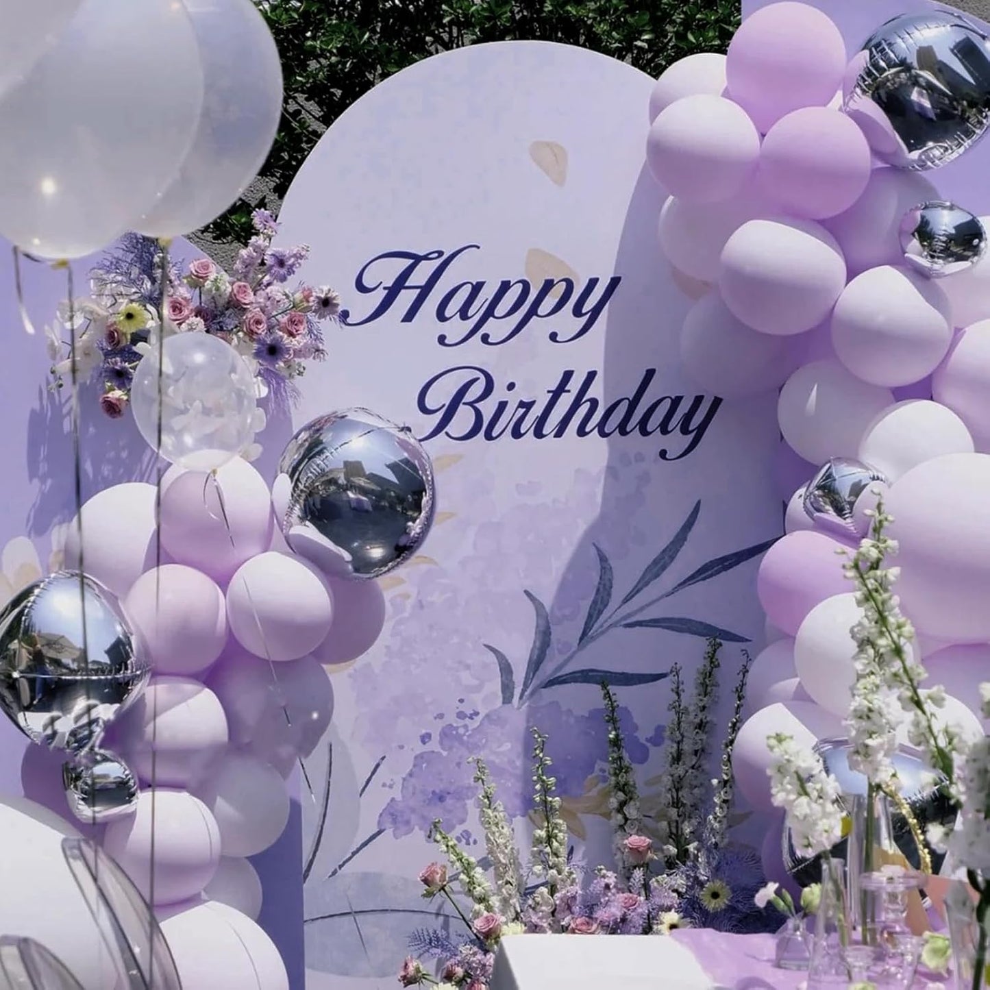 105pcs Lilac Purple Balloons 12inch Party Latex Balloons for Birthday Graduation Baby Shower Anniversary New Year Holiday Party Decorations