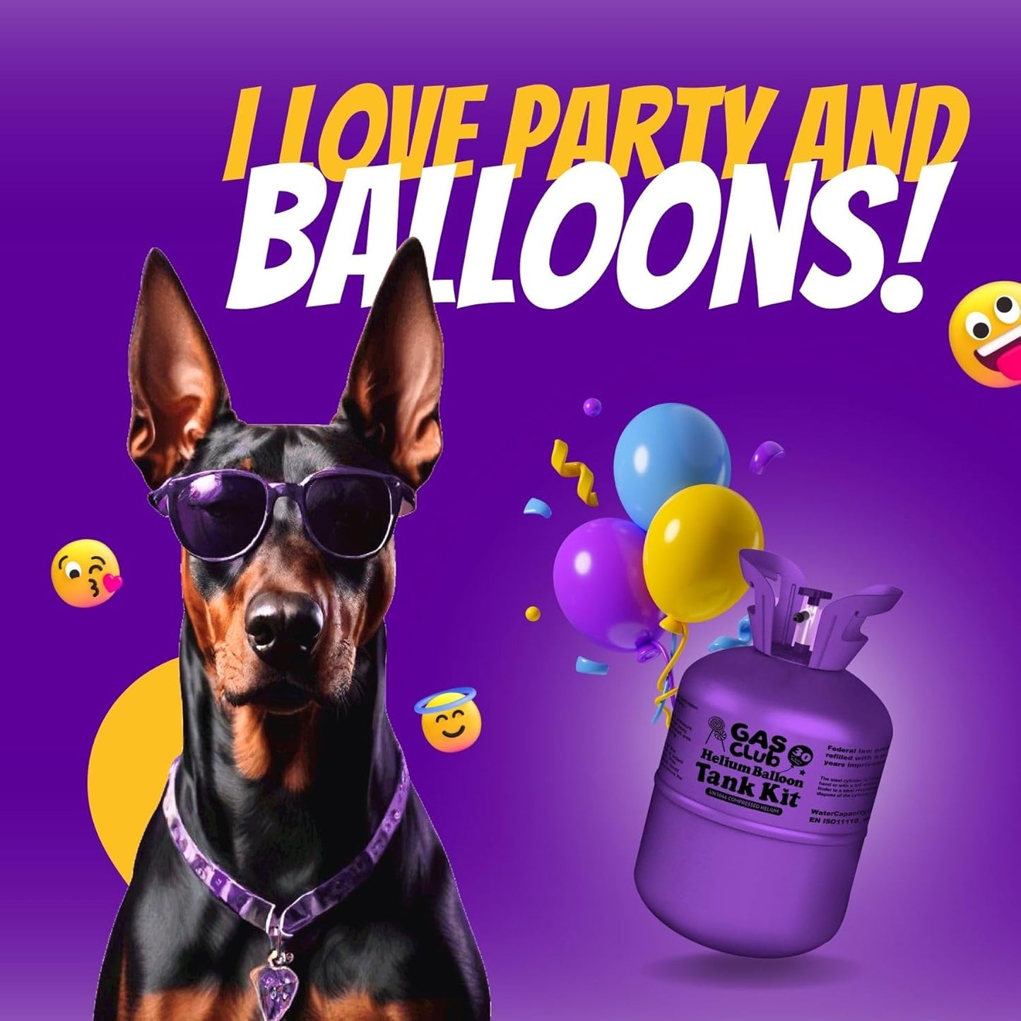 7L Helium Tank for Balloons At Hom Tank Up To 30 Latex Balloons Helium Balloon Kit with 30 Latex Balloons and Ribbons